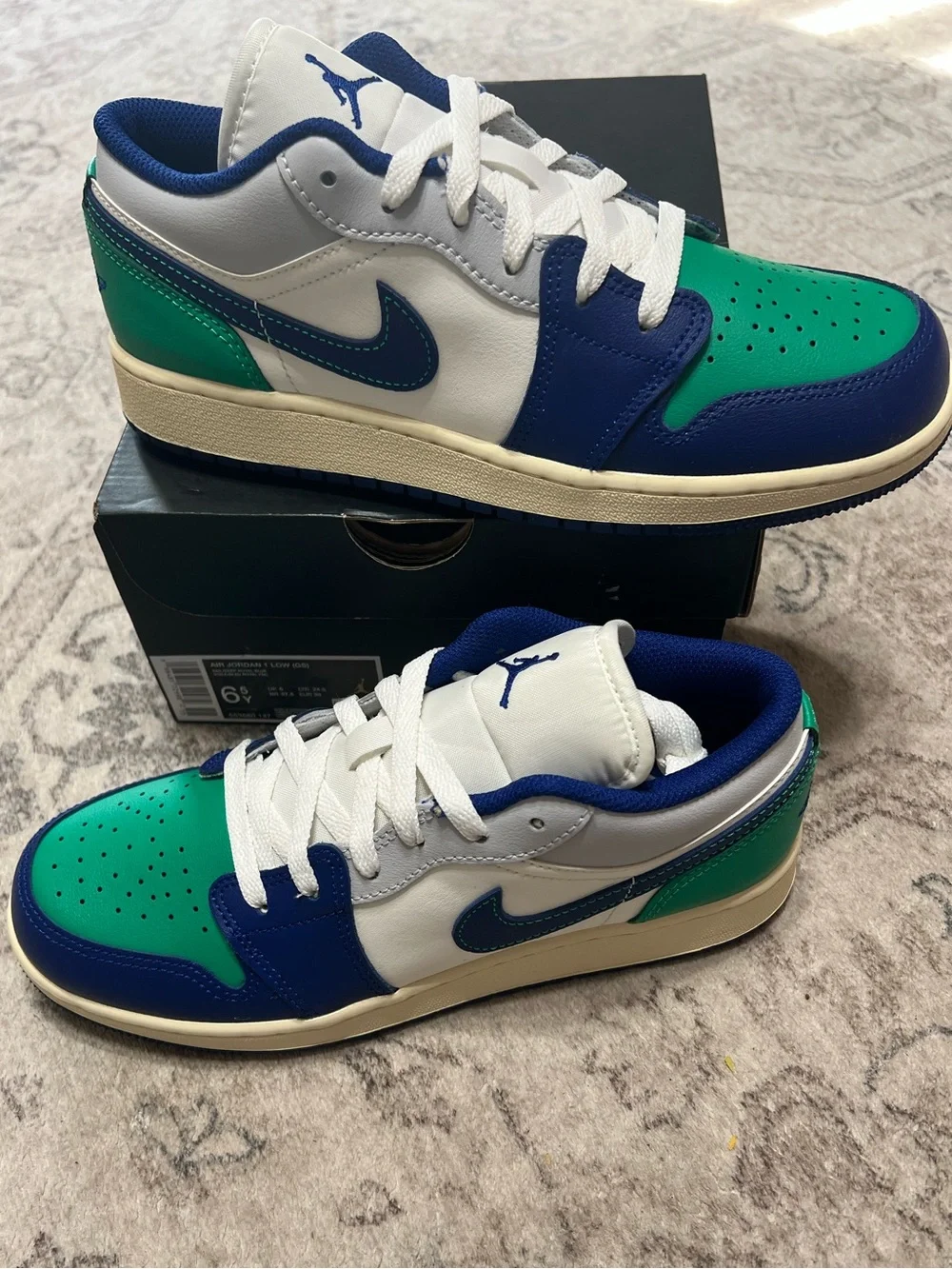 Air Jordan 1 Low Sail/ Deep Royal Blue 8 Women’s size or 6.5 Youth